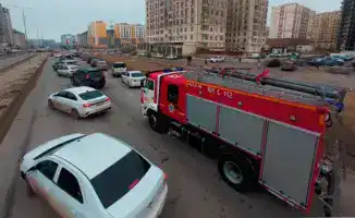 Эксперимент в Актау: уступают ли дорогу пожарным?