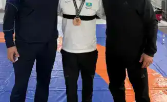 Ризабек Айтмухан завоевал бронзовую медаль на международном турнире по борьбе в Албании