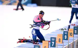 Владислав Киреев завершает выступление на XXV зимних Олимпийских играх, финишировав 42-м в гонке преследования