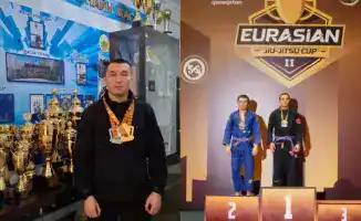 Рустам Кузембаев из Павлодарской области завоевал золото и серебро на кубке Азии по джиу-джитсу и грэплингу