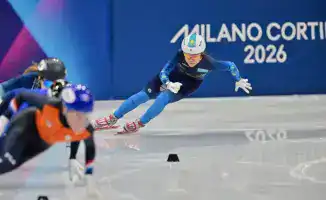 Kazakhstan's Short Track Athletes Compete at the Milan Olympics