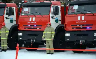 Кокшетауский национальный парк получил 17 новых пожарных машин на базе 'КамАЗ'