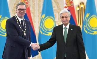 Президент Сербии награждён орденом 'Алтын Қыран' в Астане от Касым-Жомарта Токаева