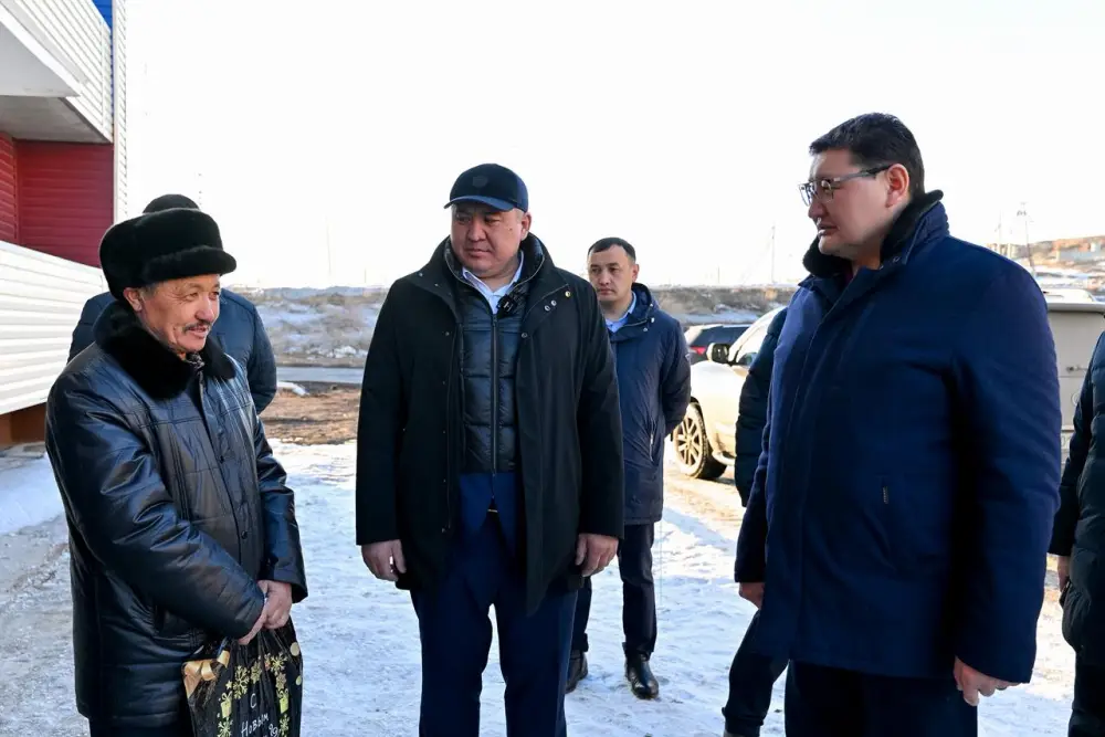 Аким области проверил участки, подверженные риску подтопления, в городе Аягоз (7)