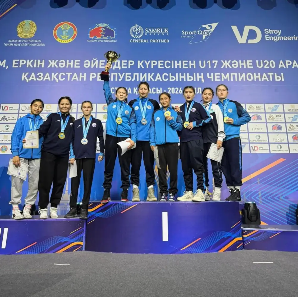 Алматинские спортсменки успешно выступили на чемпионате Казахстана по женской борьбе среди U20 и U17 (6)