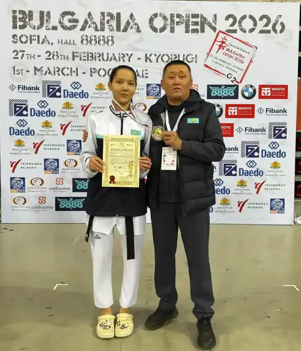 Столичная таеквондистка Тогжан Казнабек одержала победу в Болгарии (2)