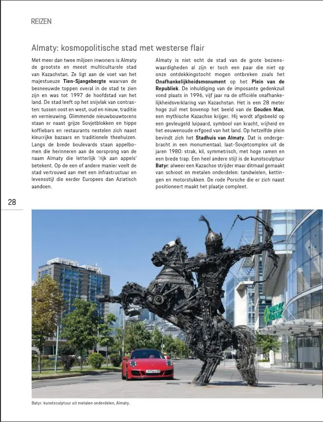 Европейский журнал Porschist представил выпуск о Казахстане с участием Алматы (2)