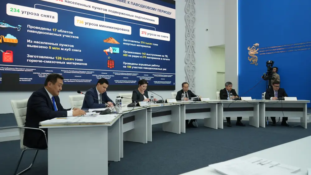 Круглый стол в Службе центральных коммуникаций при Президенте РК по подготовке к паводкам (8)