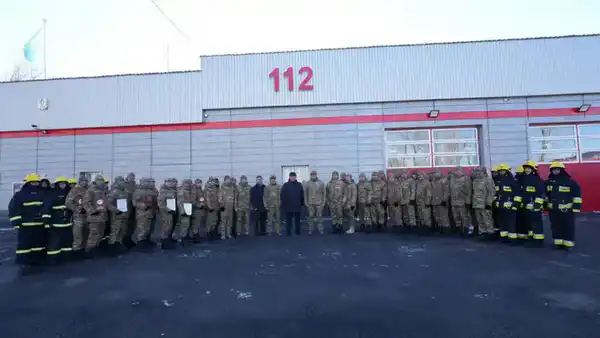 В селе Сарыозек начала работу современная пожарная часть (9)