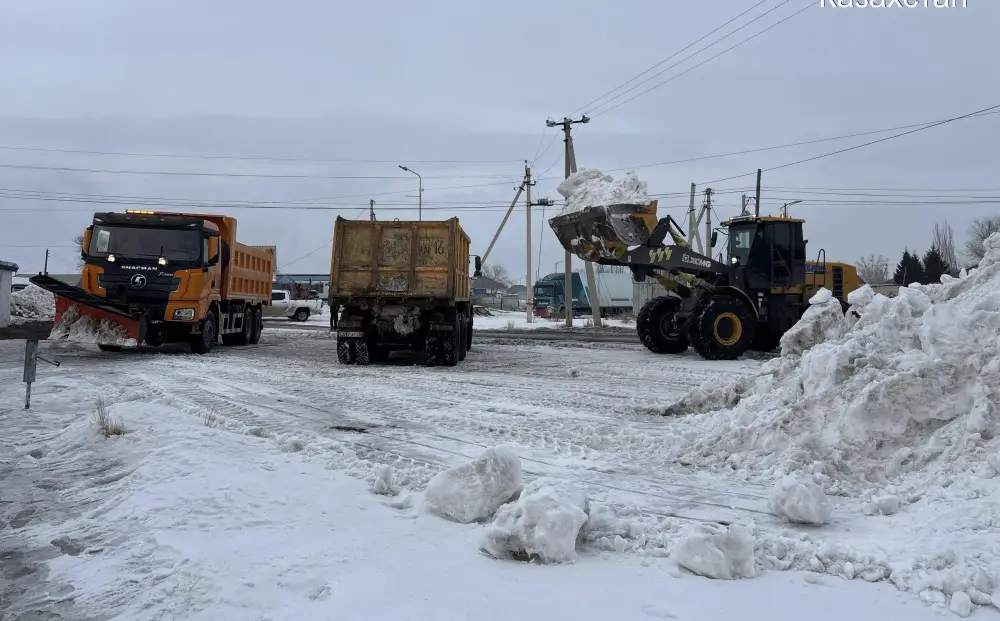 В области Абай продолжаются работы по вывозу снега и откачке талых вод (10)