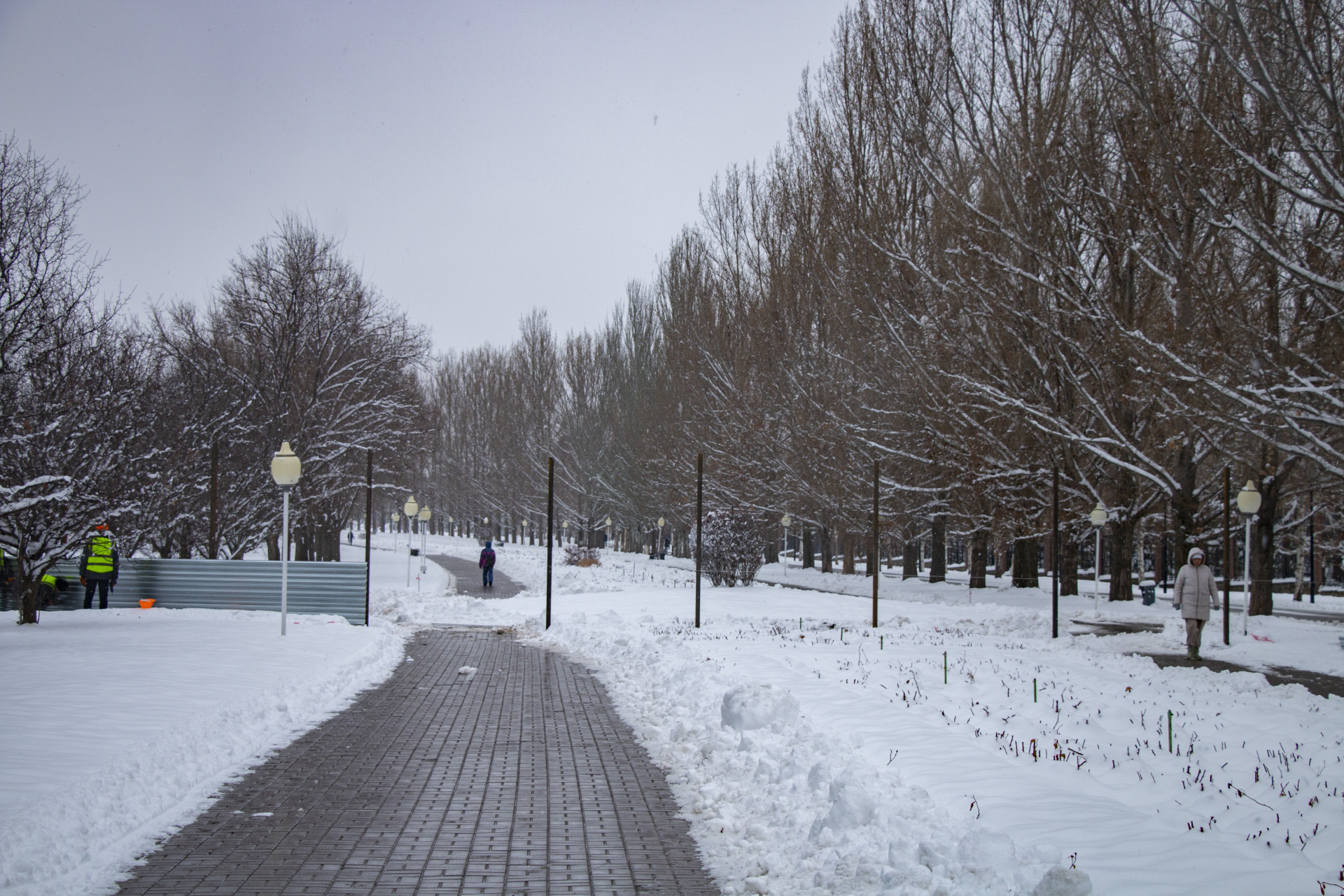 На территории Парка первого президента в Алматы. Съёмка от 26 февраля 2026 года.