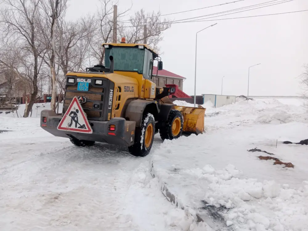 Тысячи дорожных рабочих вышли на снегоуборочные работы в Астане (3)