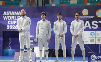 Казахстанская мужская сборная по фехтованию 4-е место на Кубке мира