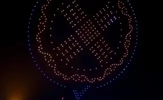 В Конаеве прошло дрон-шоу, приуроченное к республиканскому референдуму