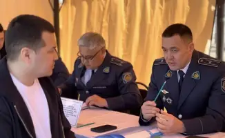 Правовая помощь полиции в Жетысу акция Приемная на дороге