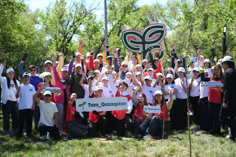 В Алматинской области в рамках акции «Таза Қазақстан» состоялся телемост с участием Президента (7)
