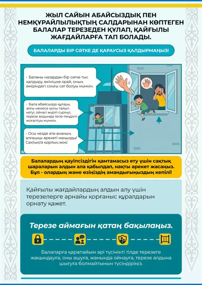 В Казахстане стартовала республиканская кампания «Окно – SAFE» для защиты детей от выпадения из окон (8)