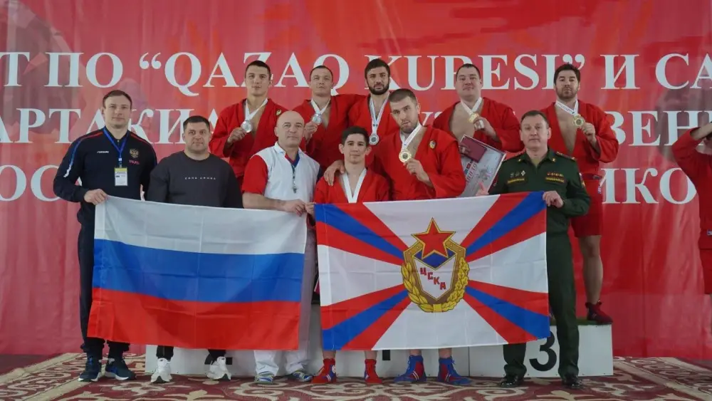 Казахстанские военнослужащие завоевали 10 золотых медалей на чемпионате стран СНГ по қазақ күресі и самбо (2)