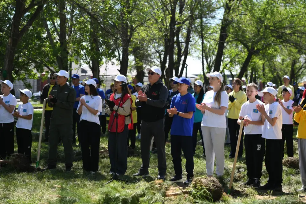 В Алматинской области в рамках акции «Таза Қазақстан» состоялся телемост с участием Президента (4)