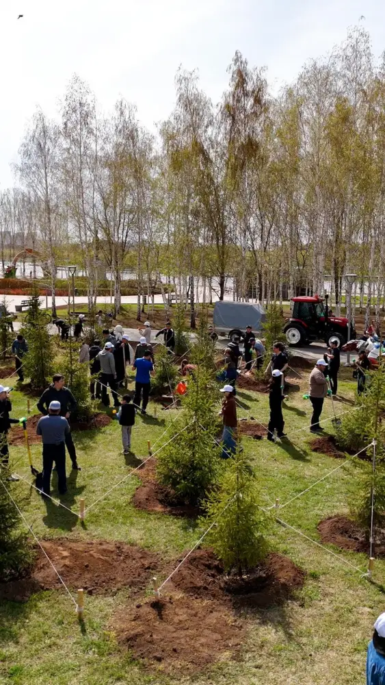 Около 300 деревьев высадили столичные жители в парке «Ататюрк» (6)