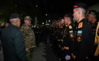 В Шымкенте прошла встреча с военнослужащими морской пехоты, завершившими службу в Актау, с участием представителей Департамента обороны и семей.