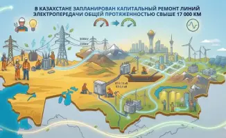 Капитальный ремонт линий электропередачи в Казахстане: обновление 17 098 км и 444 подстанций к зимнему сезону 2026-2027