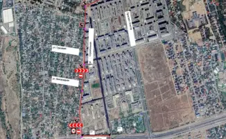 Ограничение движения на ул. Строительная в Алматы из-за строительных работ