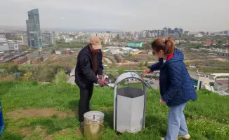 Субботник у трамплинов в Алматы