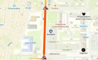 Ограничение движения на ул. Розыбакиева