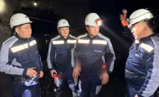 Полковник М. Мырзагелдиев ознакомился с работой подземного рудника 'Шалкия' в Жанакорганском районе