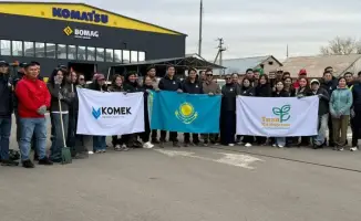 Компания 'Комек Машинери Казахстан' поддерживает экологическую инициативу 'Таза Қазақстан' через акцию по очистке территории