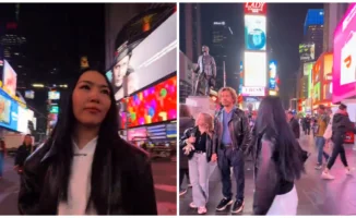 Максим Галкин и Казахстанская певица Yenlik в Нью-Йорке: случайная встреча на Times Square