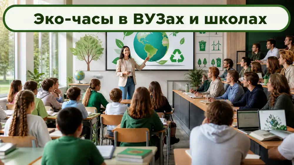 В регионах Казахстана проведены экологические часы для школьников и студентов (4)