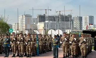 Присяга студентов военной кафедры в Астане