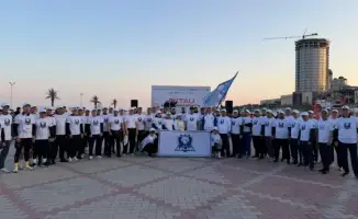 Сотрудники полиции Мангистауской области участвуют в полумарафоне Aktau Half-Marathon 2026
