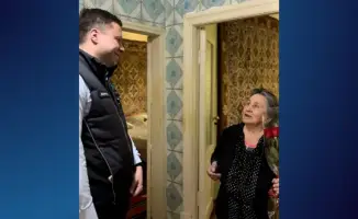 Поздравление труженице тыла Прасковье Петровне в Карагандинской области